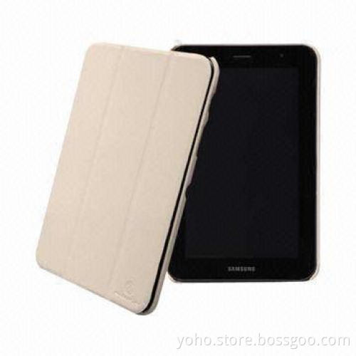 Leather Cases for Samsung P6200, with Anti-slip Flap, White Collection
